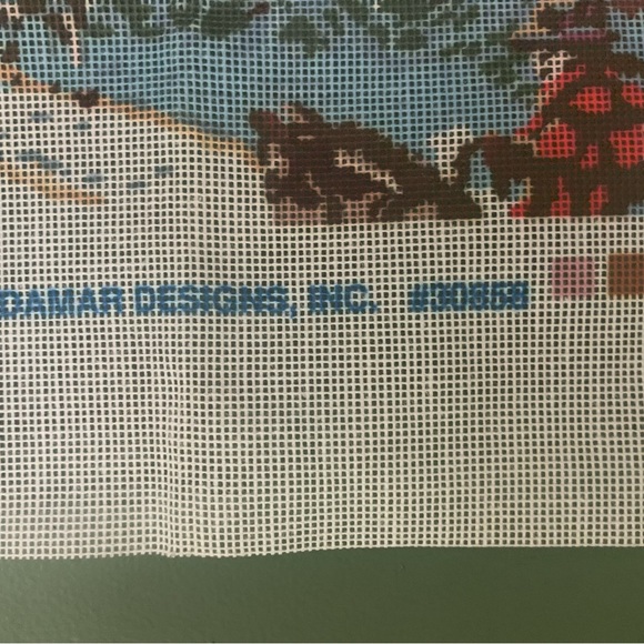 Vintage Candamar Designs Needlepoint Winter Scene Kit - Picture 4 of 7